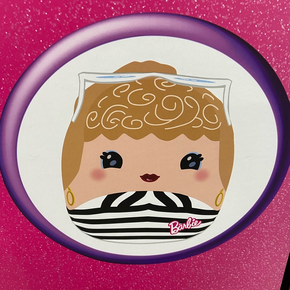 Barbie Plush Pillow Doll in Blonde, Black, White and Pink Accents - Picture 6 of 6
